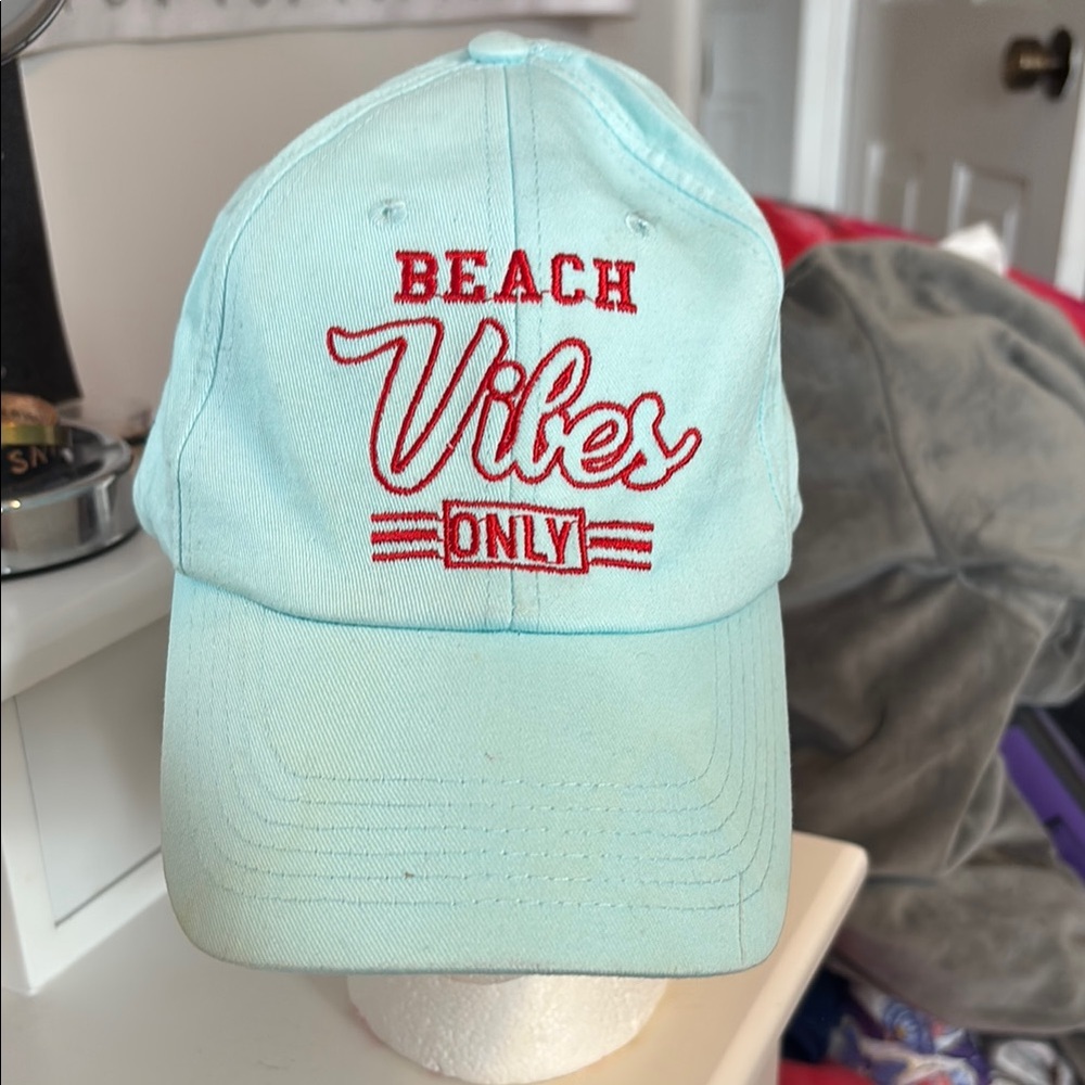 Beach Vibes Only Light Blue Cap
